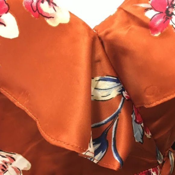 LAST ONE Lulus Floral Print High-Low Wrap Dress - Picture 8 of 9